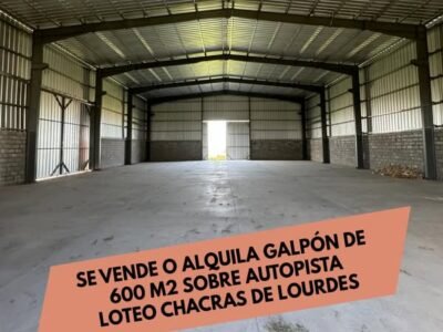 Se Vende o Alquila Galpón de 600 M2 sobre Autopista