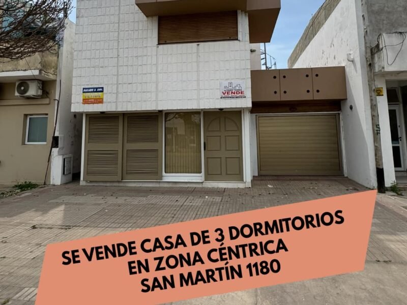 Se Vende Casa De 3 Dormitorios en Zona Céntrica