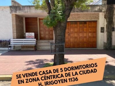 Se vende Espectacular Casa de 5 Dormitorios en Zona Céntrica